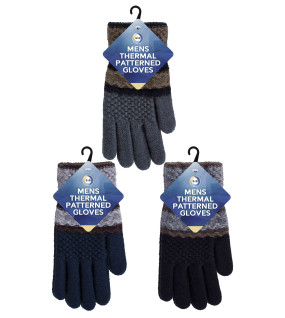Mens Thermal Patterned Gloves Mens Thermal Patterned Gloves