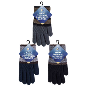 Mens Thermal Patterned Gloves Mens Thermal Patterned Gloves
