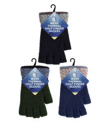 Mens Thermal Half Finger Gloves