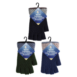 Mens Thermal Half Finger Gloves Mens Thermal Half Finger Gloves