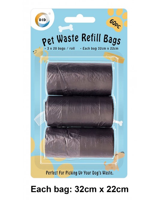 3 x 20pc Pet Waste Refill Bags