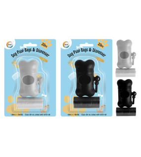 20pc Dog Poop Bags & Dispenser 20pc Dog Poop Bags & Dispenser