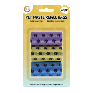 3 x 20pc Pet Waste Refill Bags  3 x 20pc Pet Waste Refill Bags