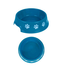 21.5cm 750ml Paw Print Plastic Pet Bowl
