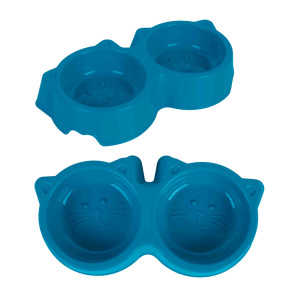 27cm 200ml Double Plastic Pet Bowl 27cm 200ml Double Plastic Pet Bowl