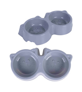 27cm 200ml Double Plastic Pet Bowl