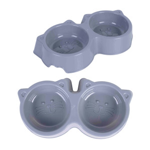 27cm 200ml Double Plastic Pet Bowl