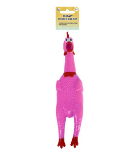 Squeaky Chicken Dog Toy