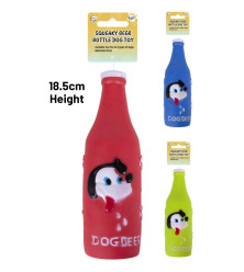 Squeaky Beer Bottle Dog Toy