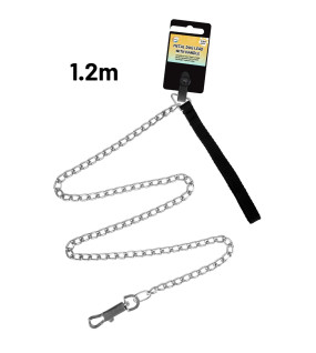 1.2m Metal Dog Lead with Handle 1.2m Metal Dog Lead with Handle