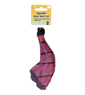 Squeaky Meat Dog Toy