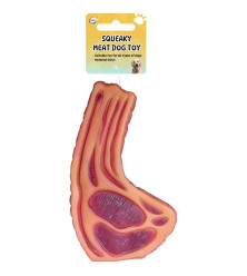 Squeaky Meat Dog Toy
