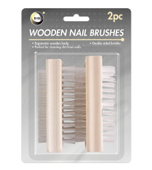 2pc Wooden Nail Brushes