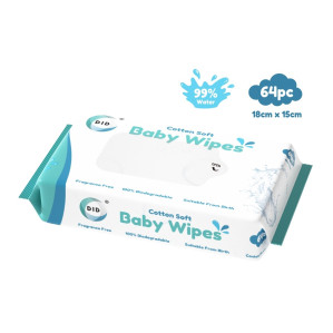64Pk Biodegradable Baby Wipes 64Pk Biodegradable Baby Wipes