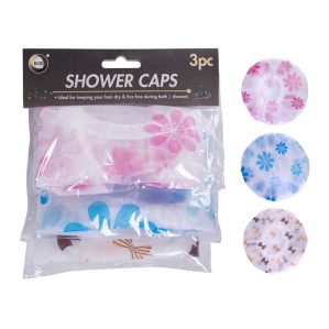 3Pk Shower Caps