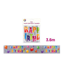 3.6m Happy Birthday Banner