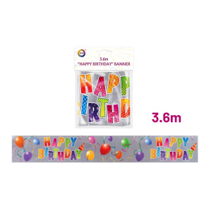 3.6m Happy Birthday Banner 3.6m Happy Birthday Banner