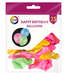 25pc Happy Birthday Balloons 25pc Happy Birthday Balloons