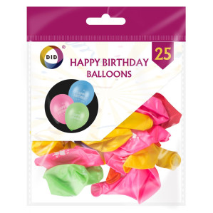 25pc Happy Birthday Balloons 25pc Happy Birthday Balloons
