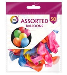 50pc Assorted Balloons