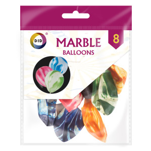 8pc Marble Balloons