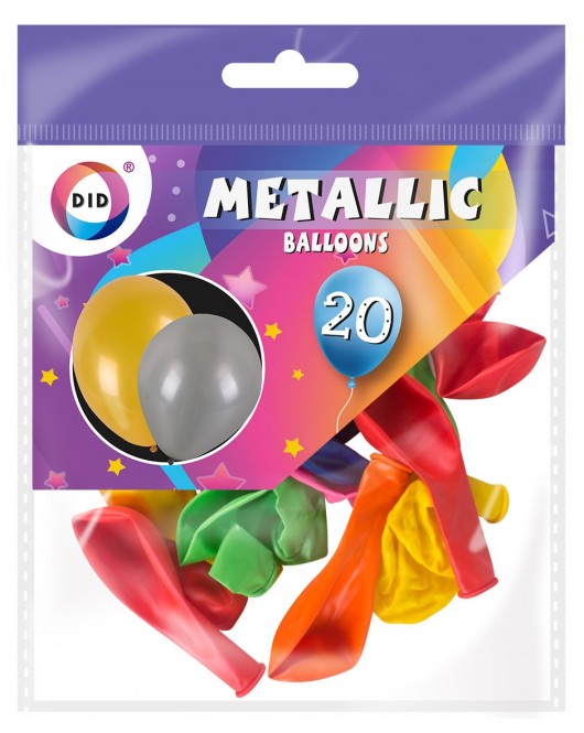 20pc Metallic Balloons