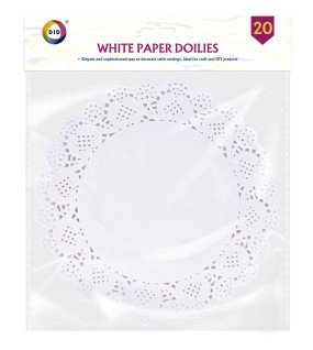 20pc White Paper Doilies 20pc White Paper Doilies