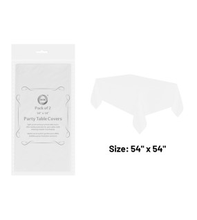2pc 54" x 54" Table Covers - White 2pc 54" x 54" Table Covers - White