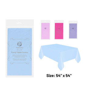 2pc 54" x 54" Table Covers - Assrt Colours 2pc 54" x 54" Table Covers - Assrt Colours