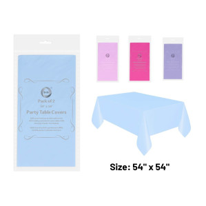 2pc 54" x 54" Table Covers - Assrt Colours 2pc 54" x 54" Table Covers - Assrt Colours