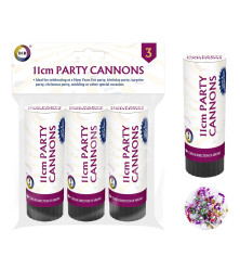 3pc 11cm Party Cannons