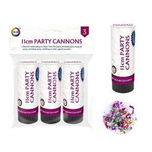 3pc 11cm Party Cannons