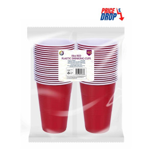 40Pk 18oz Red Plastic Drinking Cups