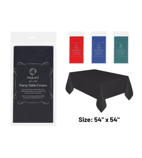 2pc 54” x 54” Table Covers - Assrt Colours 2pc 54” x 54” Table Covers - Assrt Colours