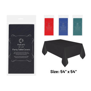 2pc 54” x 54” Table Covers - Assrt Colours 2pc 54” x 54” Table Covers - Assrt Colours