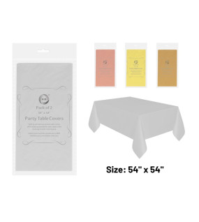 2pc 54” x 54” Table Covers - Assrt Colours 2pc 54” x 54” Table Covers - Assrt Colours