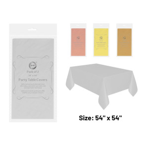 2pc 54” x 54” Table Covers - Assrt Colours 2pc 54” x 54” Table Covers - Assrt Colours