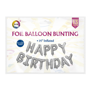 Happy Birthday Foil Balloon Bunting Happy Birthday Foil Balloon Bunting