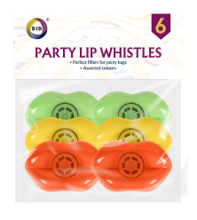 6pc Party Lip Whistles