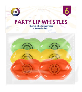 6pc Party Lip Whistles 6pc Party Lip Whistles