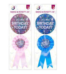 2pc Badge & Rosette Set