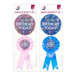 2pc Badge &amp; Rosette Set