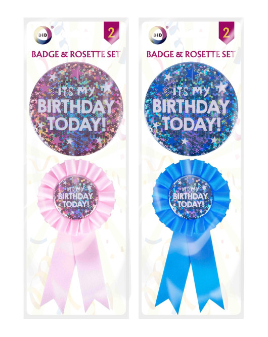 2pc Badge & Rosette Set