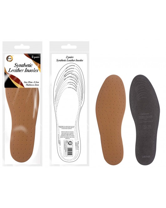 2Pairs Synthetic Leather Insoles