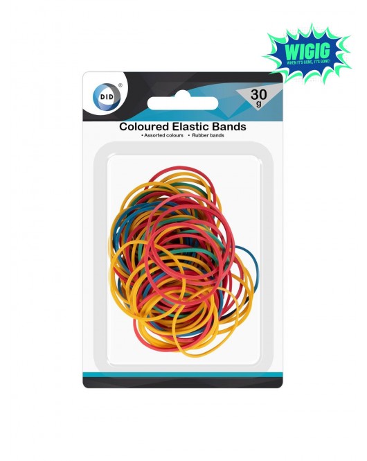30g Coloured Elastic Bands