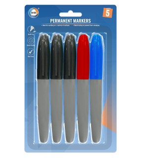 5pc Permanent Markers 5pc Permanent Markers
