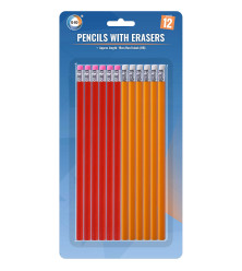 12Pk Pencils with Erasers