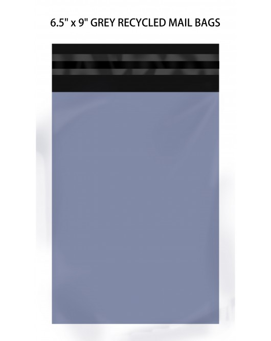 100 x 6.5" x 9" Grey Recycled Mail Bags