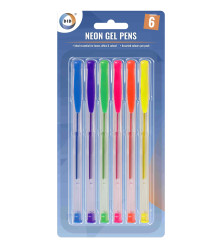 6Pk Neon Gel Pens