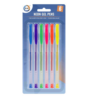 6pc Neon Gel Pens 6pc Neon Gel Pens